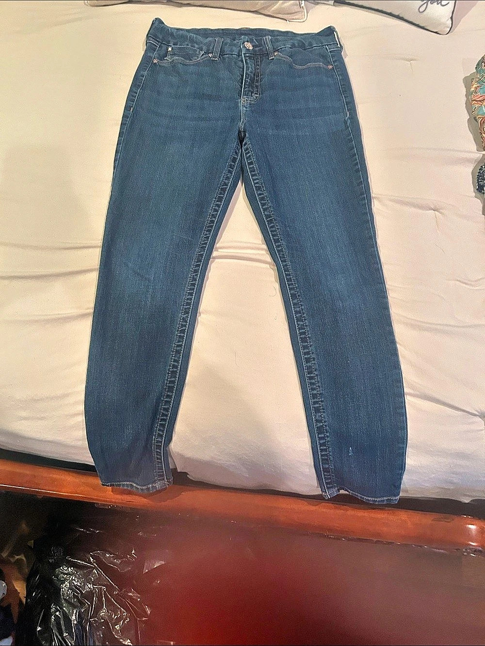 7 For All Mankind Boot Cut Jeans in Blue